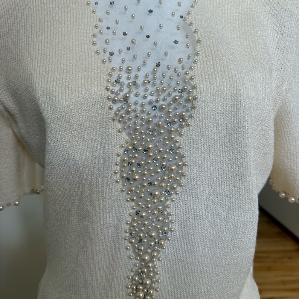 Hottest vintage cream dress I never wore- deep V - Picture 11 of 12